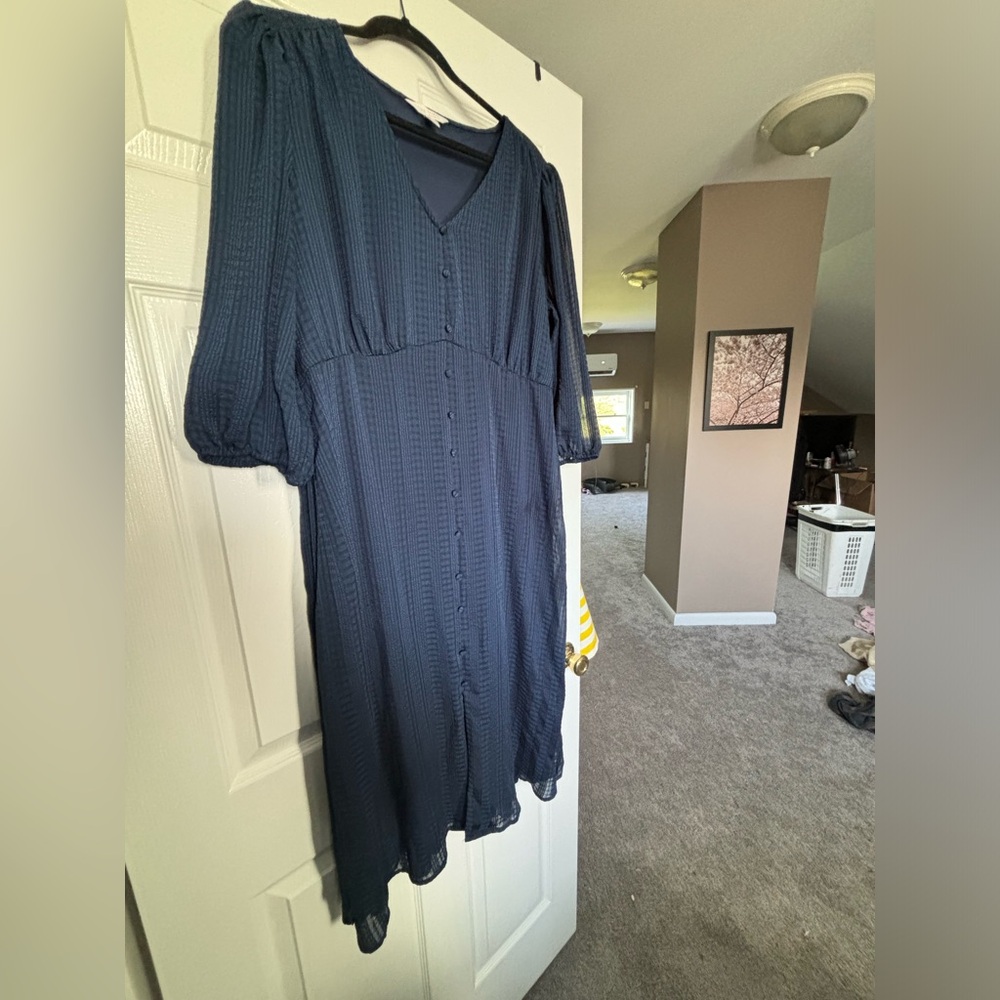 Blue midi dress